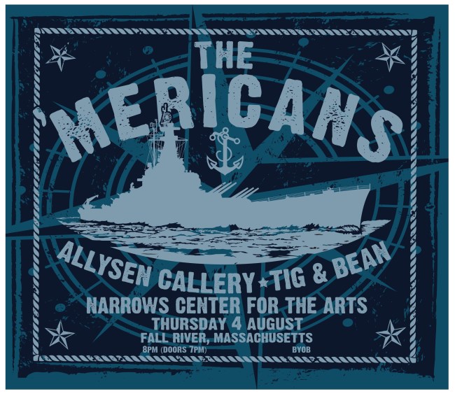 the 'Mericans 4th August 2011 @ the Narrows 'Uncle' Poster