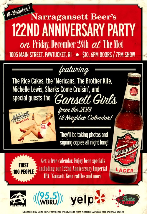 Gansett 122nd Anniversary Show Poster