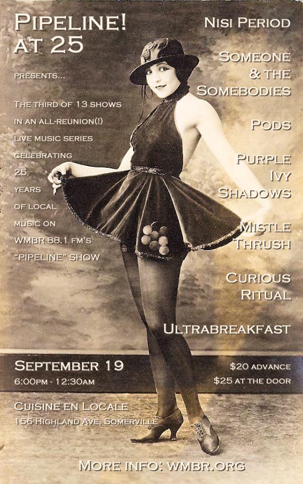 Purple Ivy Shadows play Pipeline 25th Anniversary Show on Friday 19th September 2014 at Cuisine en Locale in Somerville, Mass